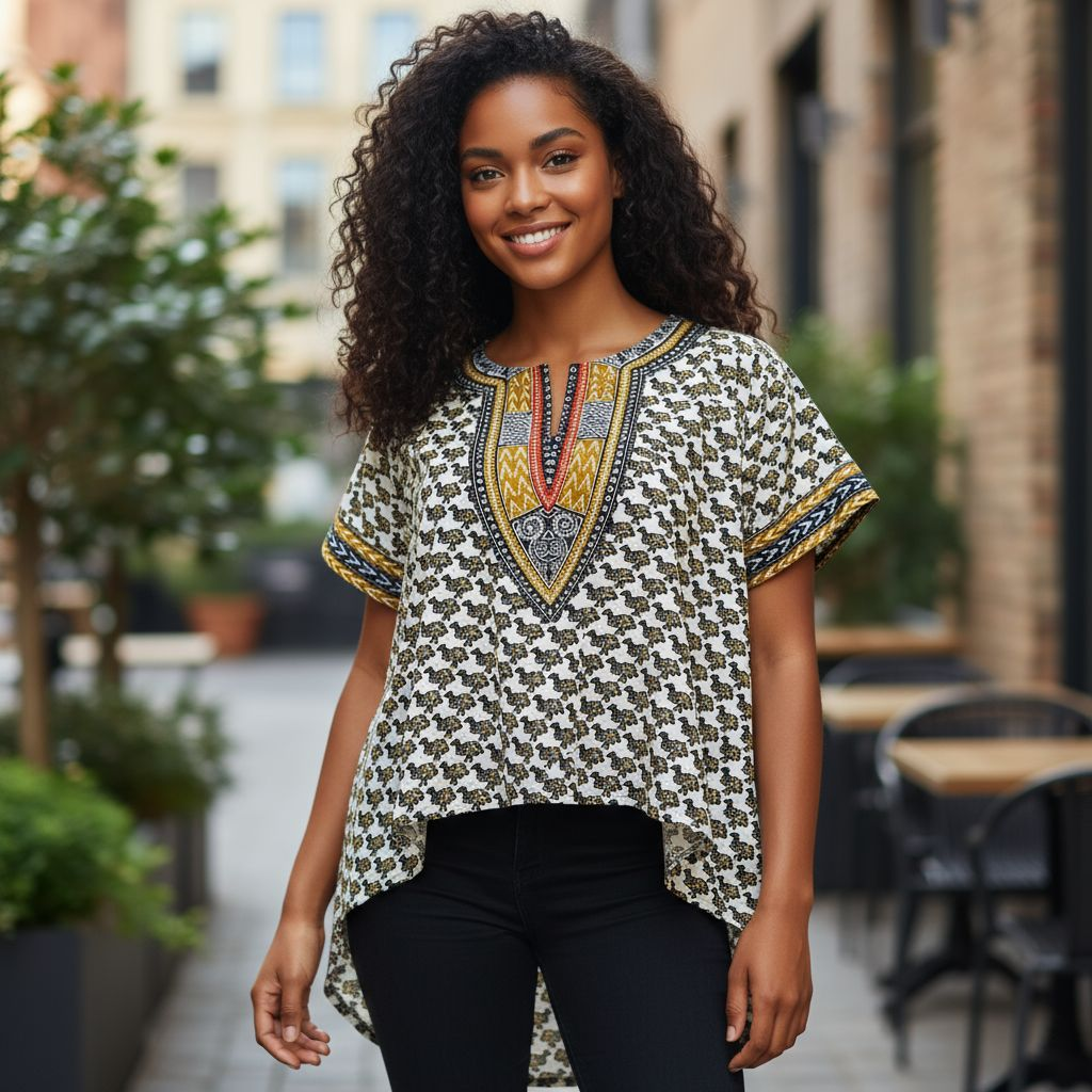 Tunique ample en wax