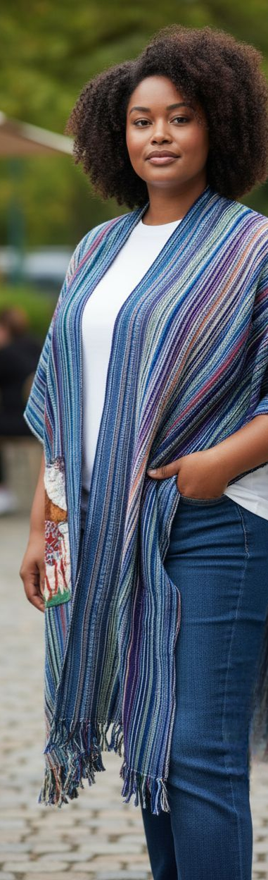 Poncho Faso Dan Fani Artisanal - Racines & Lumière | Sol'Anna