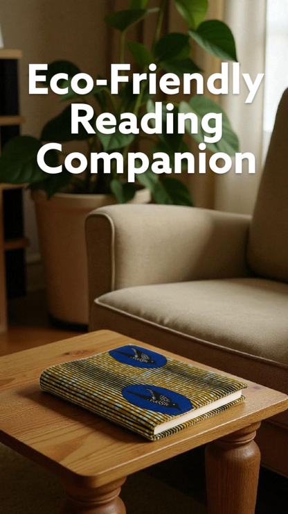 Protège-cahier en wax Oiseaux  bleus