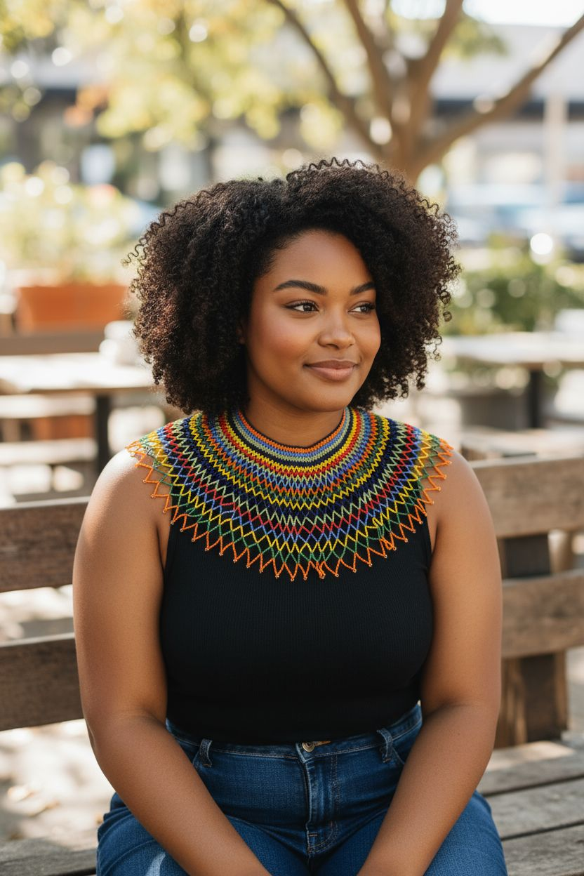 Collier filet de perles joyeuses