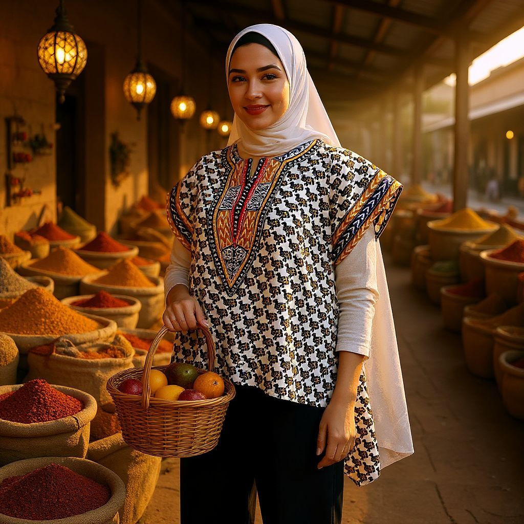 Tunique ample en wax