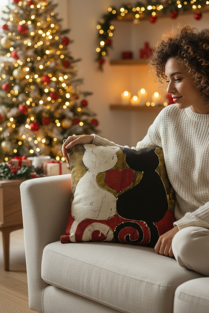 Batik Artisanal "Mes Chat-mours" - Housse Coton Fait Main multi usages🐾