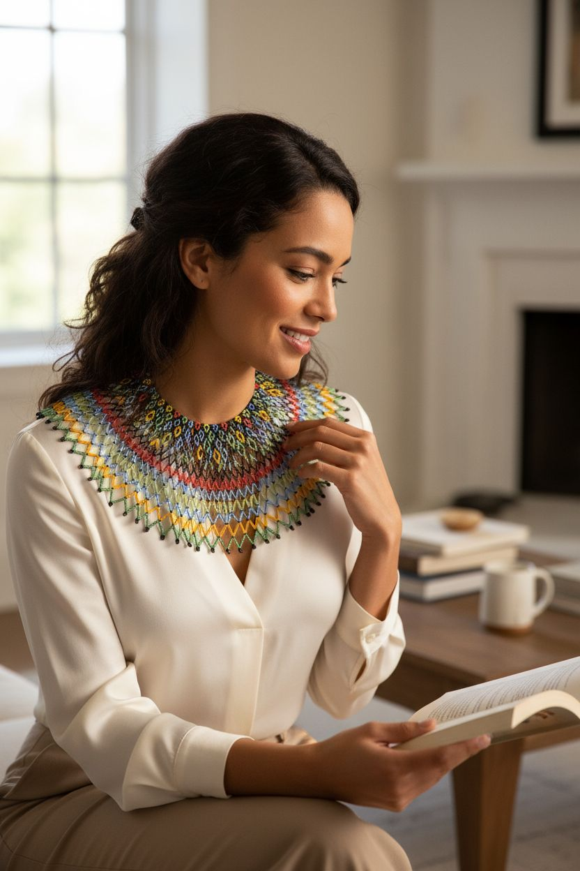 Collier filet de perles joyeuses
