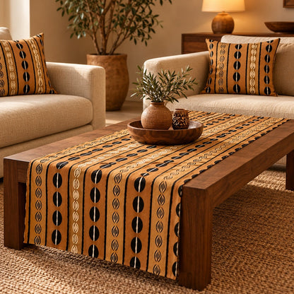 Suggestion de décoration bogolan sur table basse